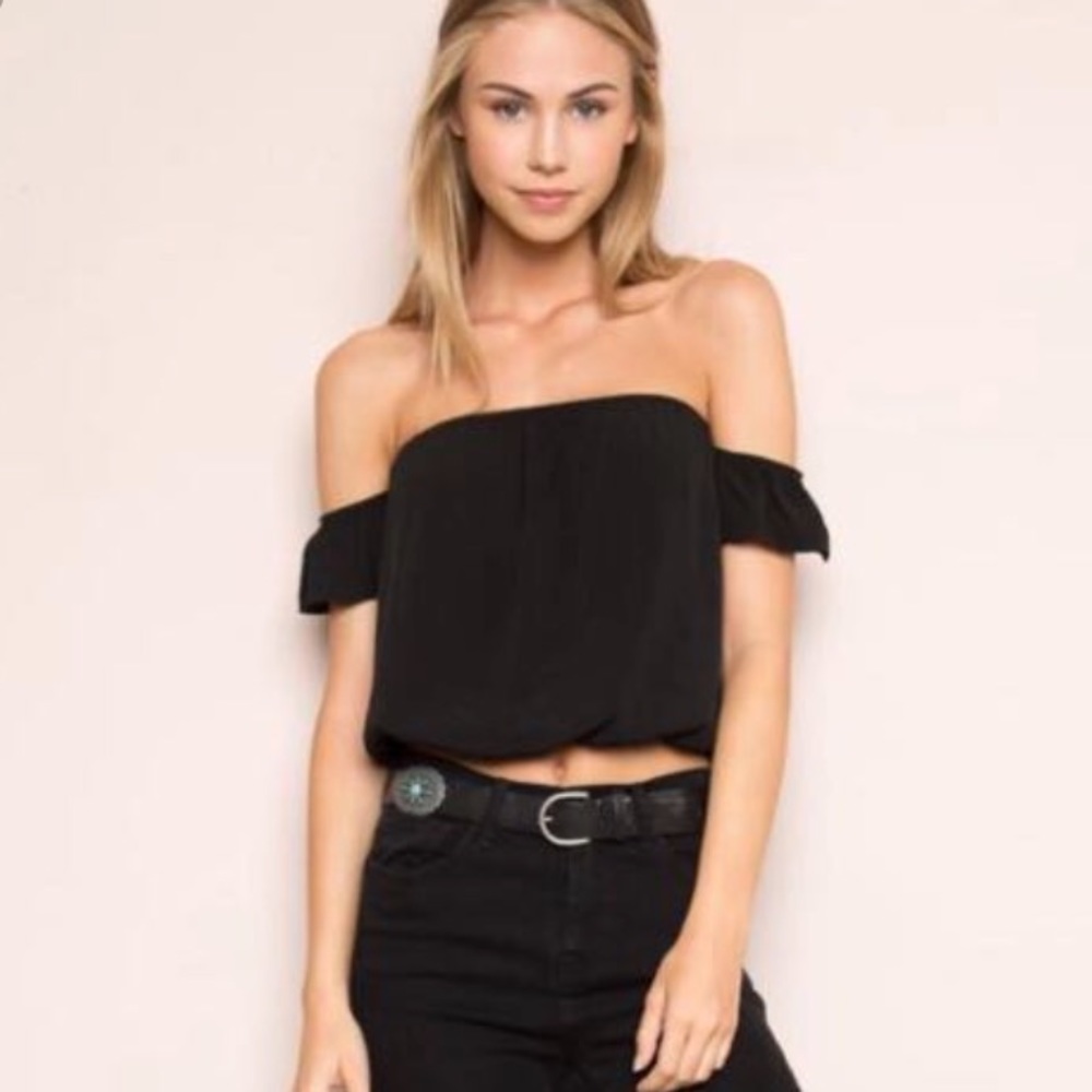 Black off shoulder top from brandy Melville